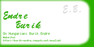 endre burik business card